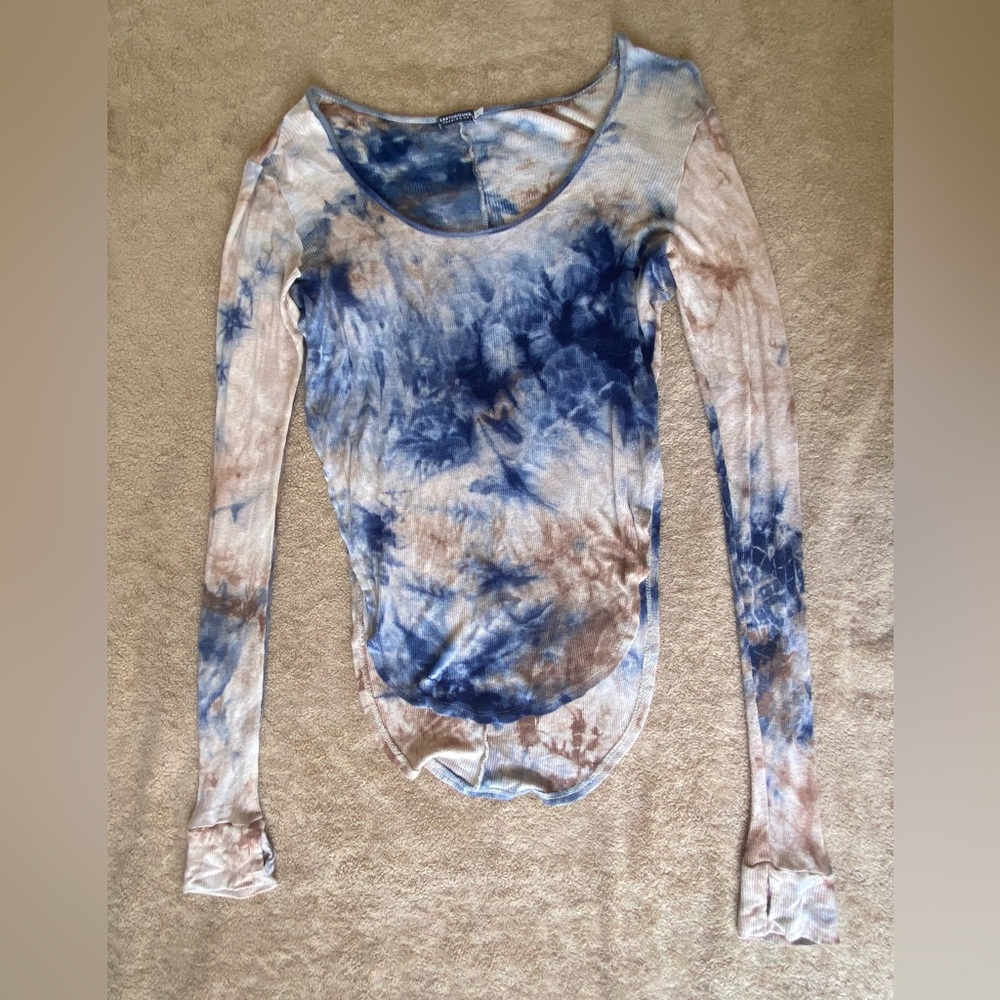 Earthbound Tie-Dye Long Sleeve Women's Top with Open Sides
